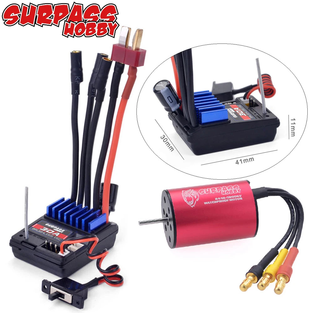 Surpass Hobby Waterproof 2430 2435 2440 2838 2845 Brushless Motor+