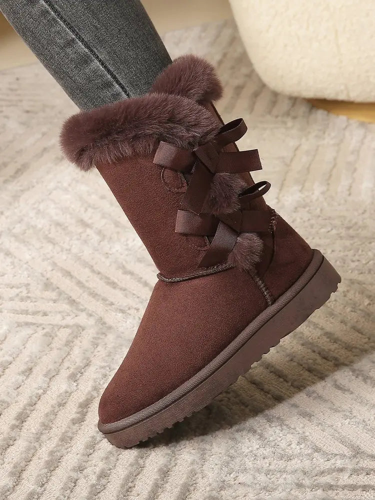 Classic Plush Snow Boots  Warm Winter Cotton Shoes