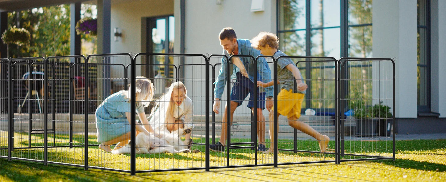 8 Panel Dog Playpen Indoor Pet Fence Heavy Duty Crates