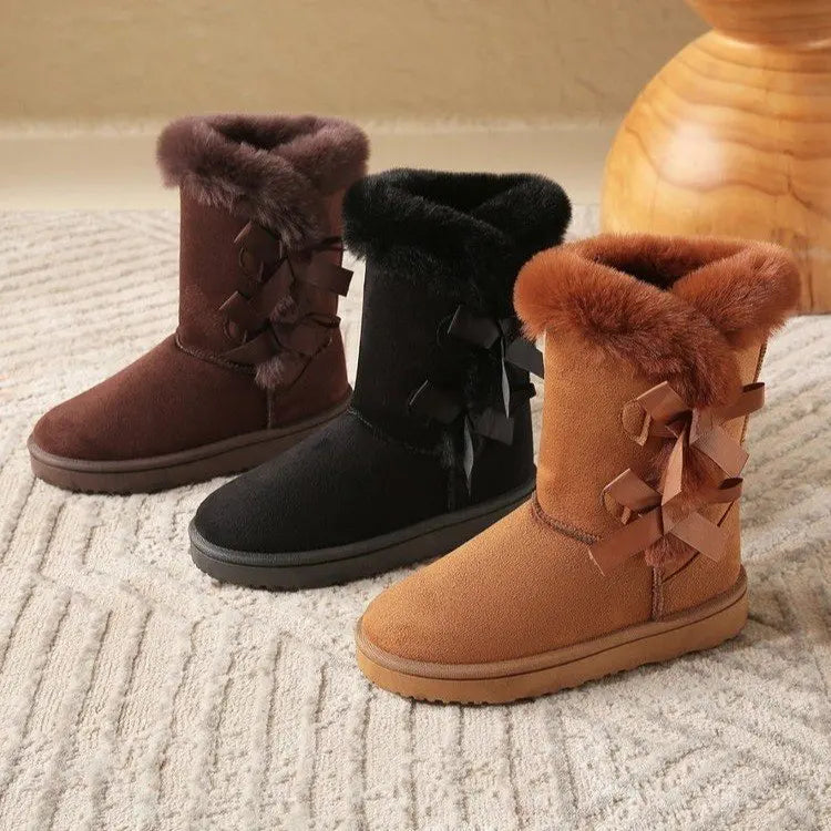 Classic Plush Snow Boots  Warm Winter Cotton Shoes