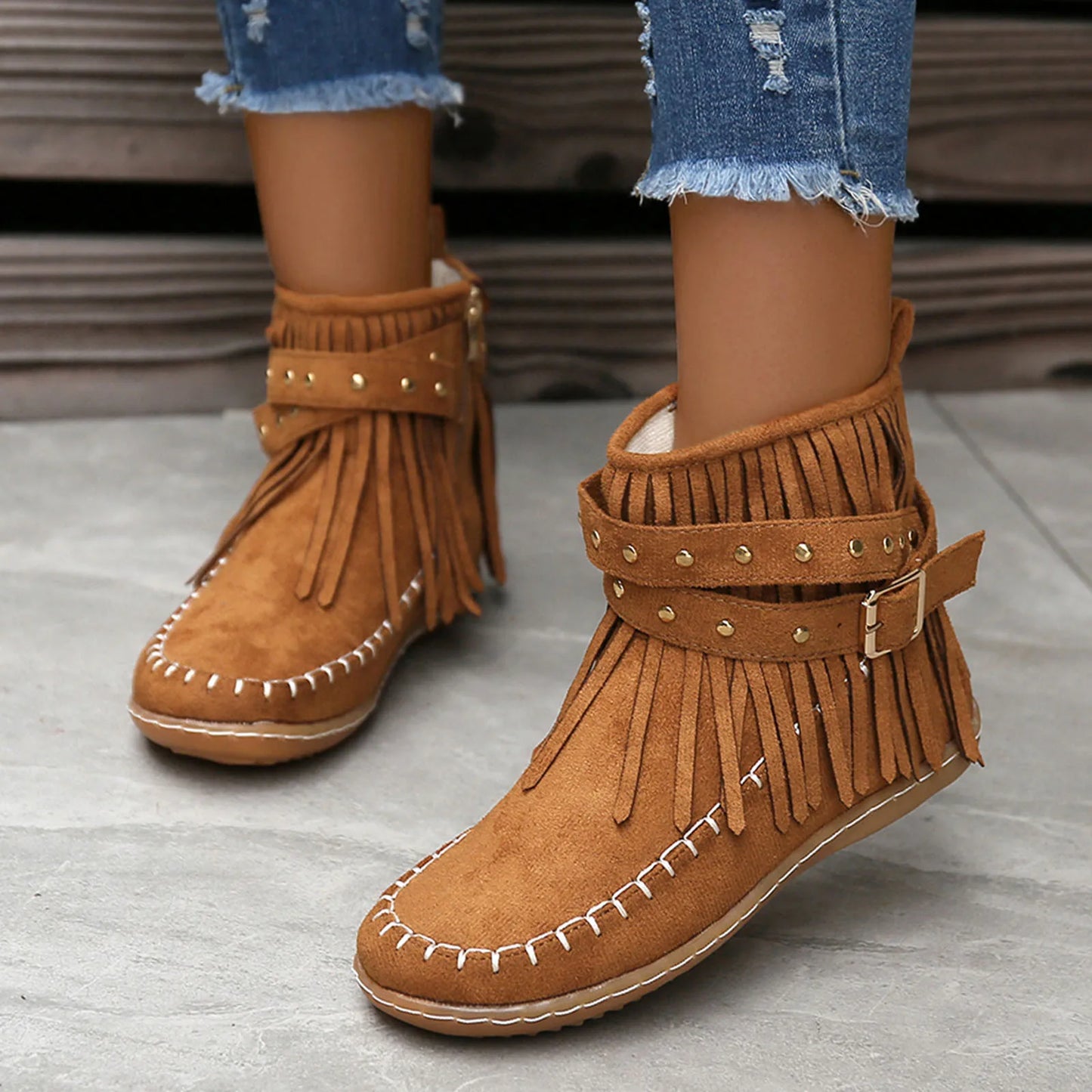 Ladies Casual Booties Comfortable for Women with Heel