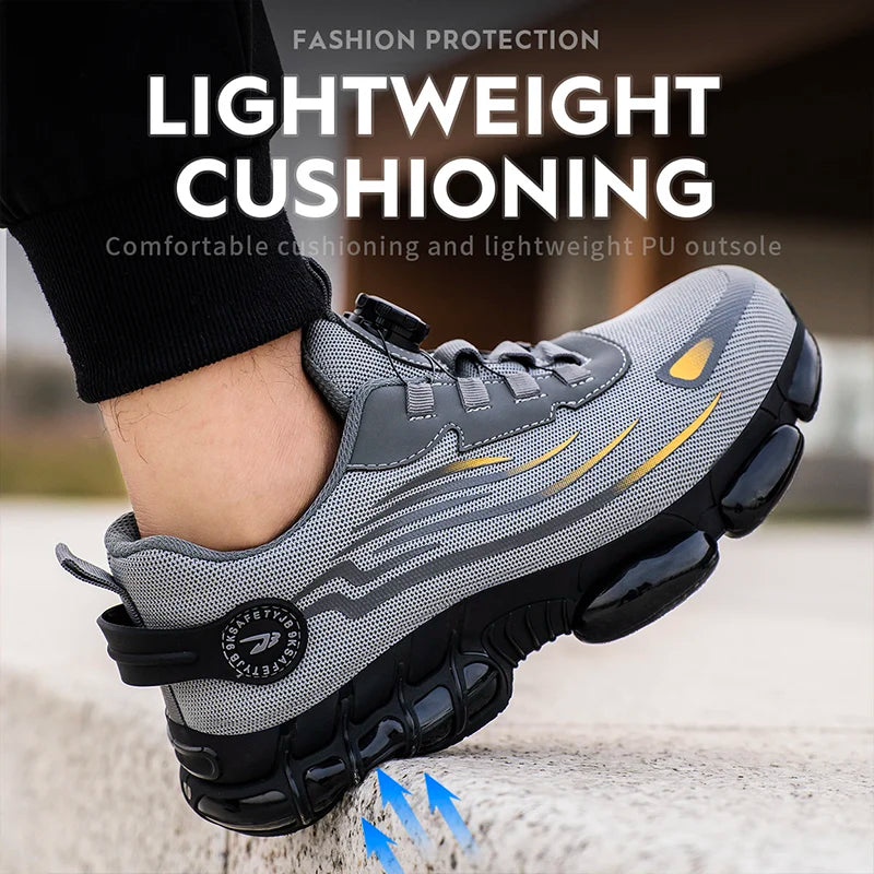 Breathable lace-free soft sole comfortable anti-smash anti-puncture shoes