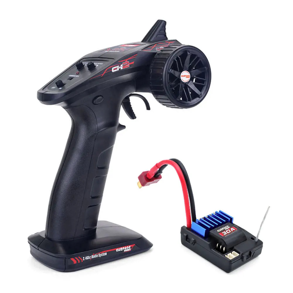 RC 2.4G CH2 Transmitter /w Receiver + Waterproof 2430 2435 2440 2838 2845 Brushless Motor