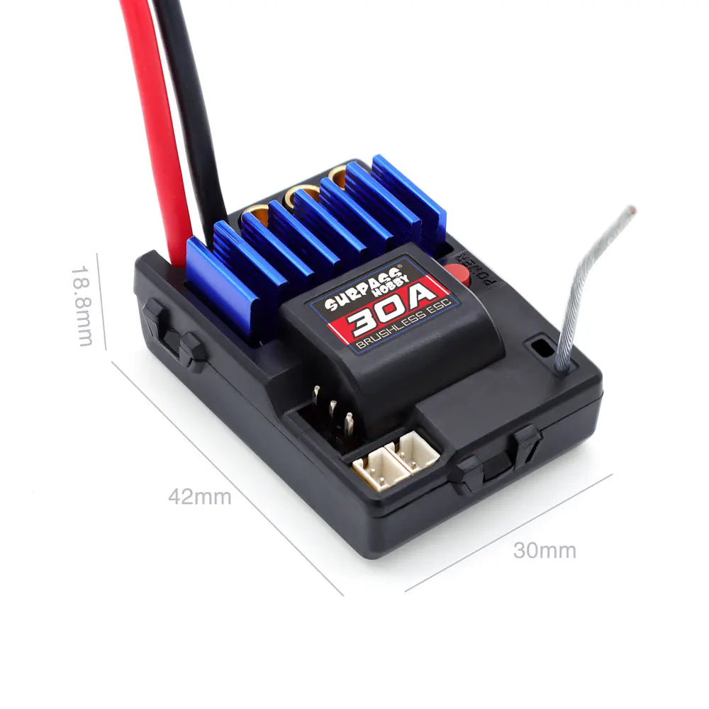 RC 2.4G CH2 Transmitter /w Receiver + Waterproof 2430 2435 2440 2838 2845 Brushless Motor