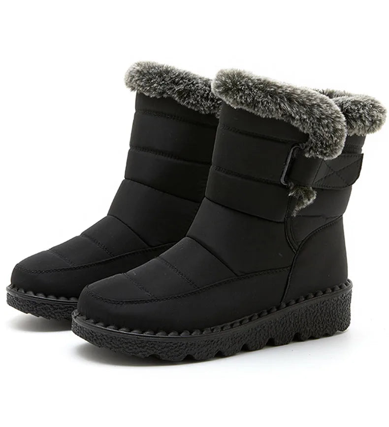 Women's Boots 2024 Trend Winter Shoes For Woman Winter Boots Ankle Low Heels Botas Mujer Waterproof Snow Boots With Fur Shoes