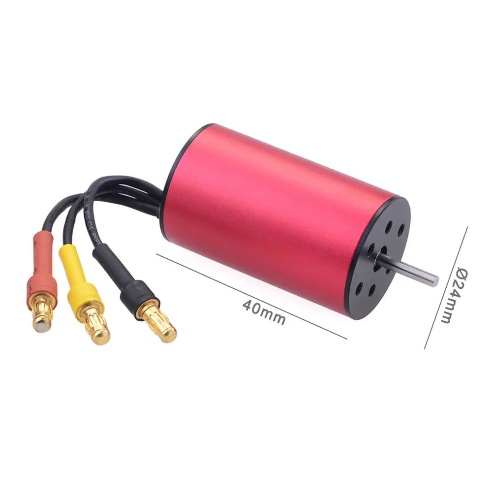 RC 2.4G CH2 Transmitter /w Receiver + Waterproof 2430 2435 2440 2838 2845 Brushless Motor