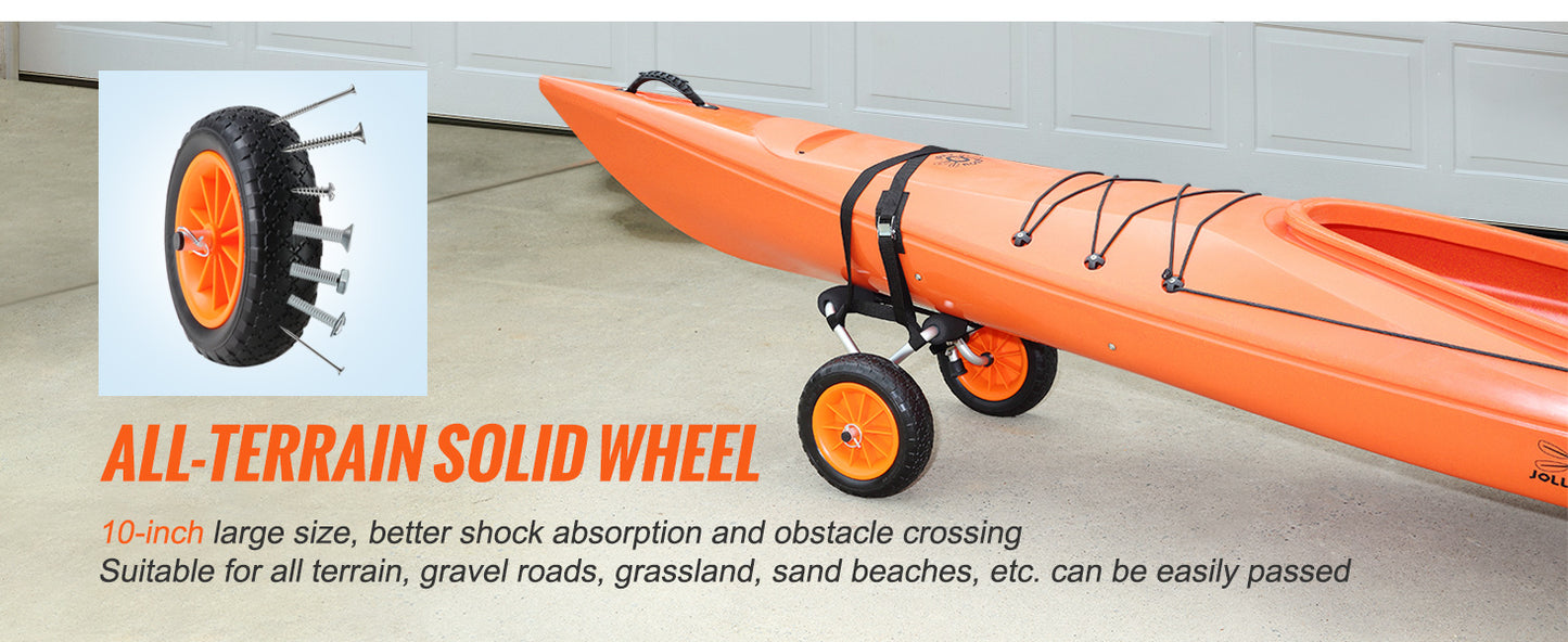 Kayak Cart 250lbs Foldable Canoe Trolley Cart